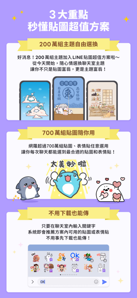 LINE贴图超值方案